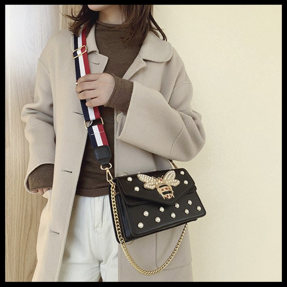 NEW AVA Pearl Bee Shoulder Bag Crossbody - Picture 12 of 14